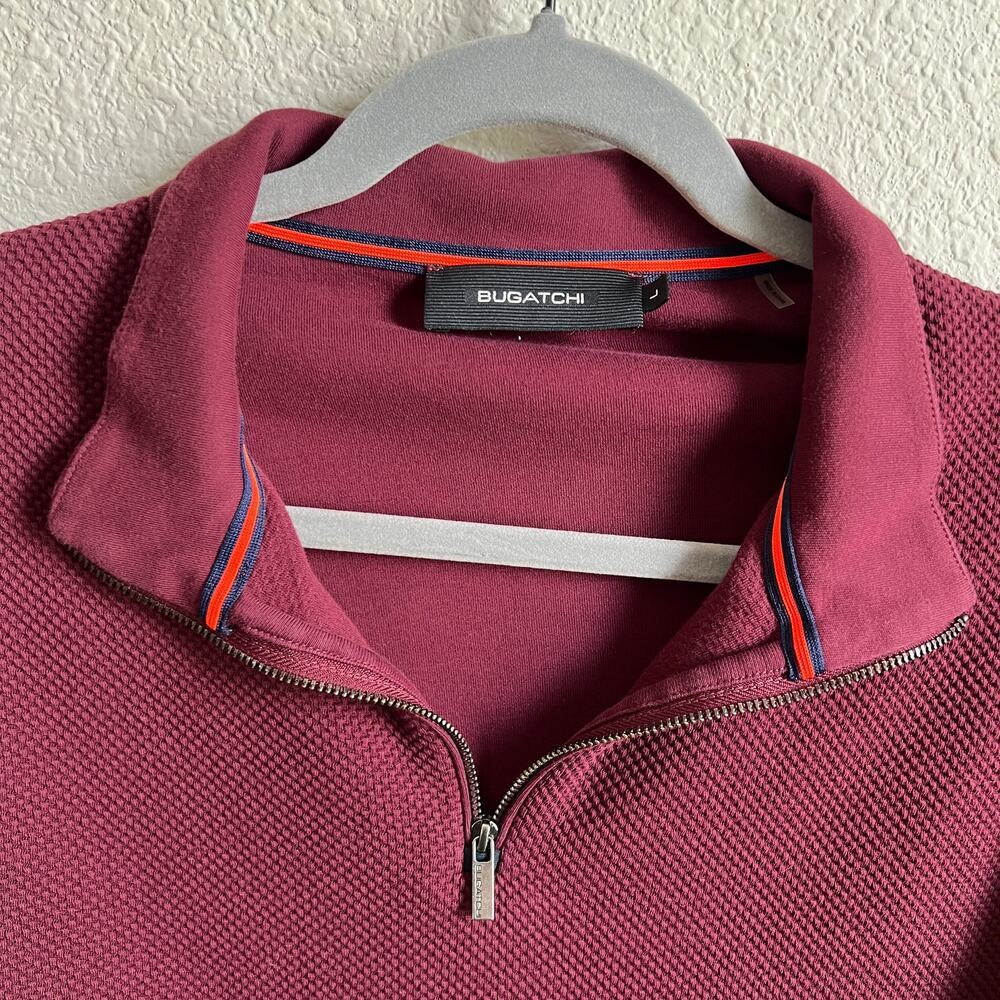 Bugatchi Performance Quarter Zip Pullover Mens L … - image 2